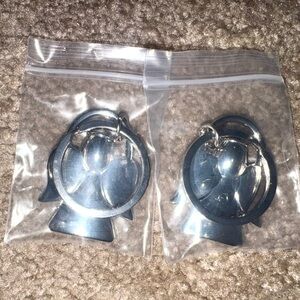 2 Pack Silver Angel Keychains Guardian Angel Wings Keychain Set New